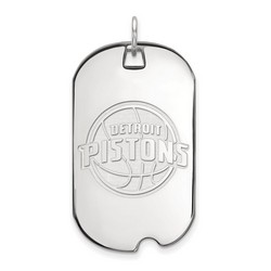 Detroit Pistons Large Dog Tag in Sterling Silver 7.63 gr