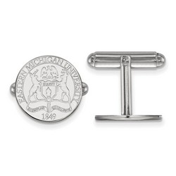 Eastern Michigan University Eagles Crest Cuff Link in Sterling Silver 3.56 gr