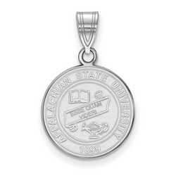 Appalachian State University Mountaineers Medium Sterling Silver Crest Pendant