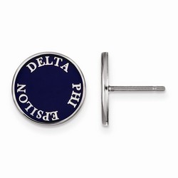 Delta Phi Epsilon Sorority Enameled Post Earrings in Sterling Silver 1.56 gr