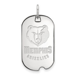 Memphis Grizzlies Small Dog Tag in Sterling Silver 4.21 gr