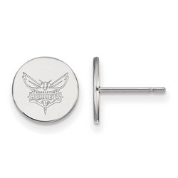 Charlotte Hornets Small Disc Earrings in Sterling Silver 2.21 gr
