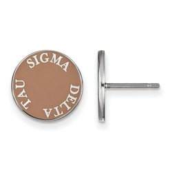 Sigma Delta Tau Sorority Enameled Post Earrings in Sterling Silver 1.56 gr