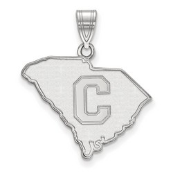 The Citadel Bulldogs Large Pendant in Sterling Silver 2.37 gr