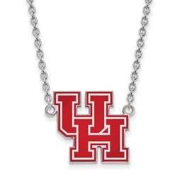 University of Houston Cougars Large Pendant Necklace in Sterling Silver 6.21 gr