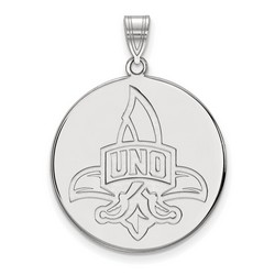 University of New Orleans Privateers XL Disc Pendant in Sterling Silver 5.64 gr