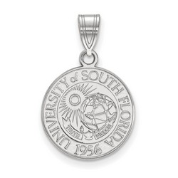 University of South Florida Bulls Medium Crest Pendant in Sterling Silver