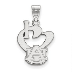 Auburn University Tigers Large I Love Logo Pendant in Sterling Silver 1.64 gr