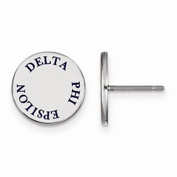 Delta Phi Epsilon Sorority Enameled Post Earrings in Sterling Silver 2.09 gr