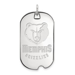 Memphis Grizzlies Large Dog Tag in Sterling Silver 7.31 gr