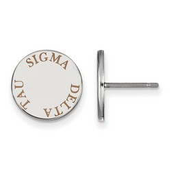Sigma Delta Tau Sorority Enameled Post Earrings in Sterling Silver 2.09 gr