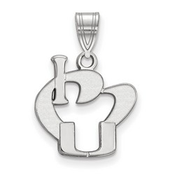 I Love University of Miami Hurricanes Large Sterling Silver Logo Pendant 1.17 gr