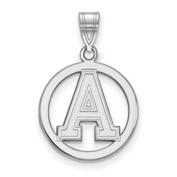 USMA West Point Army Black Knights Small Sterling Silver Circle Pendant 1.88 gr