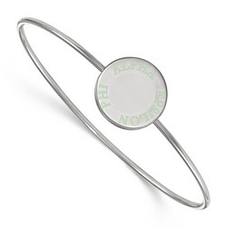 Alpha Epsilon Phi Sorority Enameled Slip-On Bangle in Sterling Silver 8.10 gr