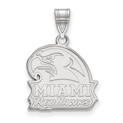 Miami University RedHawks Medium Pendant in Sterling Silver 2.39 gr