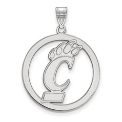 University of Cincinnati Bearcats Large Sterling Silver Circle Pendant 3.32 gr