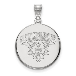 University of New Orleans Privateers Large Sterling Silver Disc Pendant 4.13 gr