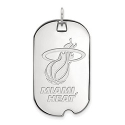 Miami Heat Large Dog Tag in Sterling Silver 7.40 gr