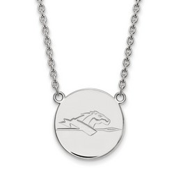 Longwood University Lancers Large Disc Pendant in Sterling Silver 6.71 gr