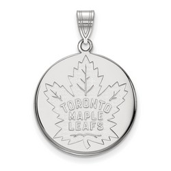 Toronto Maple Leafs Large Disc Pendant in Sterling Silver 4.09 gr
