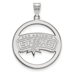 San Antonio Spurs L Sterling Silver Circle Pendant 3.89 gr