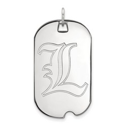 University of Louisville Cardinals Large Dog Tag in Sterling Silver 7.59 gr