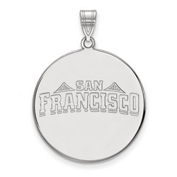 University of San Francisco Dons XL Disc Pendant in Sterling Silver 5.83 gr