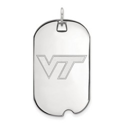 Virginia Tech Hokies Large Dog Tag in Sterling Silver 7.69 gr