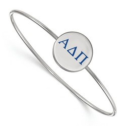 Alpha Delta Pi Sorority Enameled Slip-On Bangle in Sterling Silver 8.05 gr