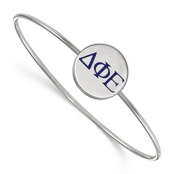 Delta Phi Epsilon Sorority Enameled Slip-On Bangle in Sterling Silver 8.05 gr