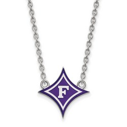 Furman University Paladins Large Pendant Necklace in Sterling Silver 4.69 gr