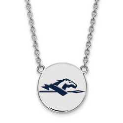 Longwood University Lancers Large Disc Necklace in Sterling Silver 6.61 gr