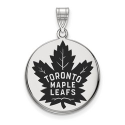 Toronto Maple Leafs Large Disc Pendant in Sterling Silver 4.03 gr