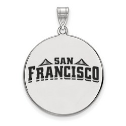 University of San Francisco Dons XL Disc Pendant in Sterling Silver 5.73 gr