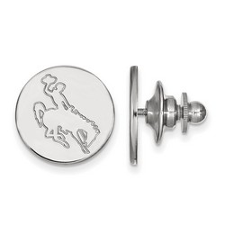 University of Wyoming Cowboys Disc Lapel Pin in Sterling Silver 2.27 gr