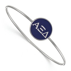 Alpha Xi Delta Sorority Enameled Slip-On Bangle in Sterling Silver 7.33 gr