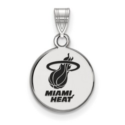 Miami Heat Small Disc Pendant in Sterling Silver 1.49 gr