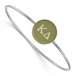 Kappa Delta Sorority Enameled Slip-On Bangle in Sterling Silver 7.33 gr