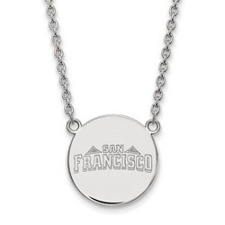 University of San Francisco Dons Large Disc Pendant in Sterling Silver 6.57 gr
