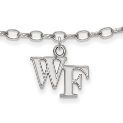 Wake Forest University Demon Deacons Anklet in Sterling Silver 3.11 gr