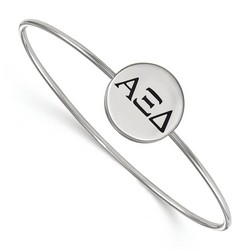 Alpha Xi Delta Sorority Enameled Slip-On Bangle in Sterling Silver 8.05 gr