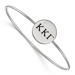 Kappa Kappa Gamma Sorority Enameled Slip-On Bangle in Sterling Silver 8.05 gr