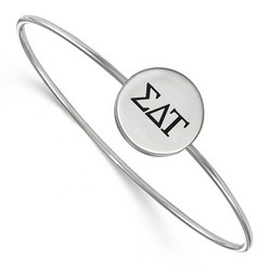 Sigma Delta Tau Sorority Enameled Slip-On Bangle in Sterling Silver