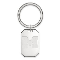 University of Michigan Wolverines Key Chain in Sterling Silver 11.80 gr