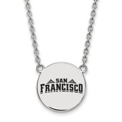 University of San Francisco Dons Large Disc Necklace in Sterling Silver 6.59 gr