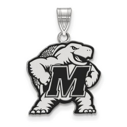 University of Maryland Terrapins Large Pendant in Sterling Silver 2.81 gr