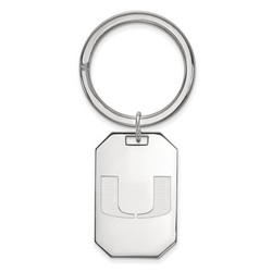 University of Miami Hurricanes Key Chain in Sterling Silver 12.01 gr