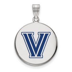 Villanova University Wildcats Large Disc Pendant in Sterling Silver 4.29 gr