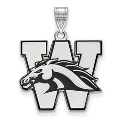 Western Michigan University Broncos Large Pendant in Sterling Silver 3.83 gr