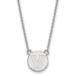 Villanova University Wildcats Small Disc Necklace in Sterling Silver 3.32 gr